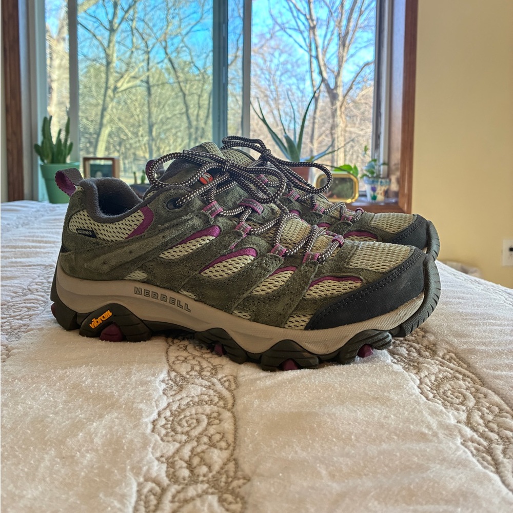 Merrell Women's Hiking Shoes - Olive and Purple